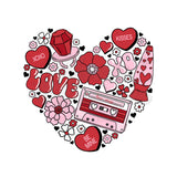 Candy Valentine Heart Collage DTF Print