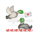 Ducks Delivering Love Letters DTF Print