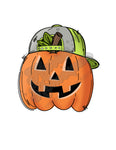 Pumpkin Hat Backwards DTF Print