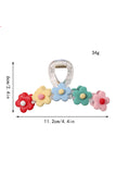 Multicolor Flowers Claw Clip