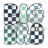 Big Bro Blue Checkered DTF Print