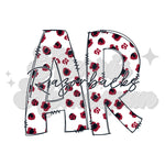 AR Razorbacks White/ Red Leopard DTF Print