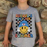 Schools Out for Summer Smiley Peace DTF Print