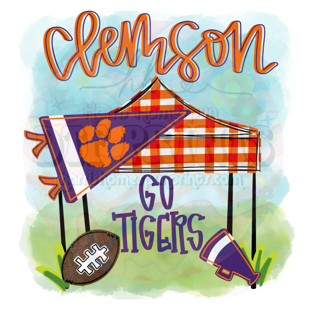 Clemson Tailgate Tent DTF Print – Harris Homespun