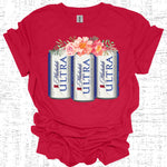 Michelob Ultra Floral DTF Print