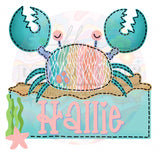 Girl Crab DTF Print