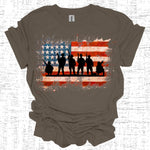 Patriotic Soldiers in Flag DTF Print