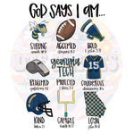 God Says Georgia Tech DTF Print