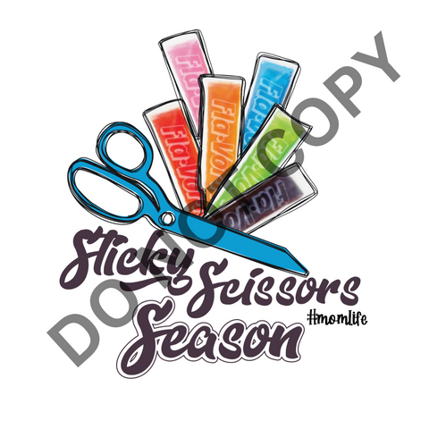 Sticky Scissors Season  DTF Print