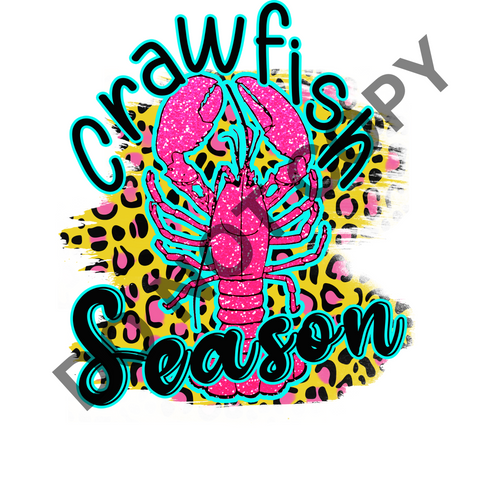 Pink crawfish season  DTF Print