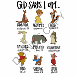 God Says… Pooh Bear DTF Print