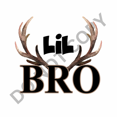 Lil Bro Antlers DTF Print