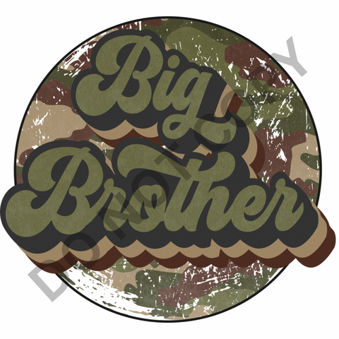 Big Brother Camo Circle DTF Print