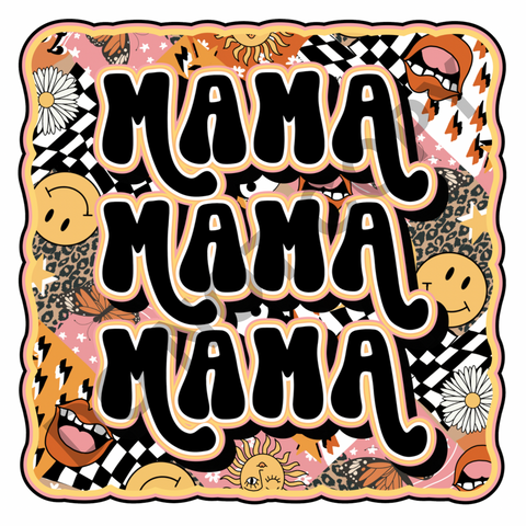 Mama Repeat Retro DTF Print