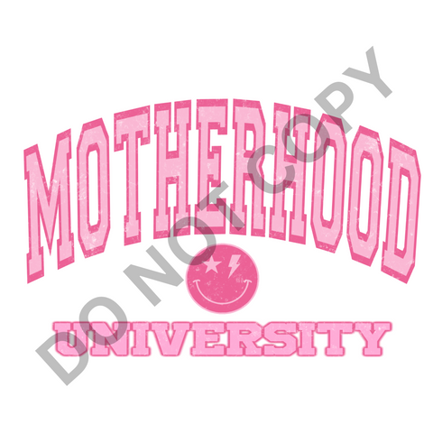 Pink Motherhood University DTF Print