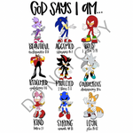 God Says… Sonic DTF Print