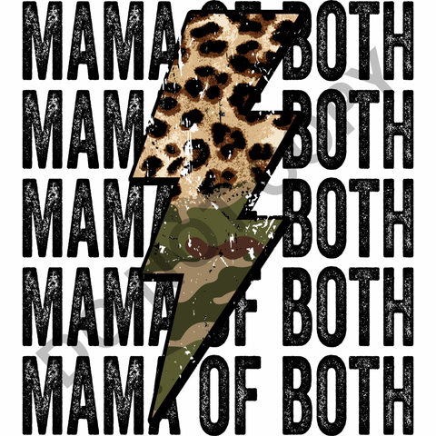 Mama of Both Leopard and Camo LB DTF Print