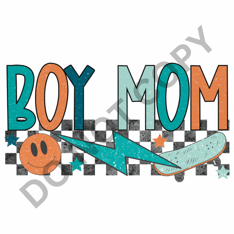 Skateboard Boy Mom DTF Print