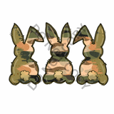 Camo Bunny Trio DTF Print