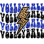 Volleyball Lightening Bolt DTF Print