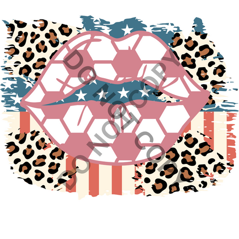 Soccer and America DTF Print