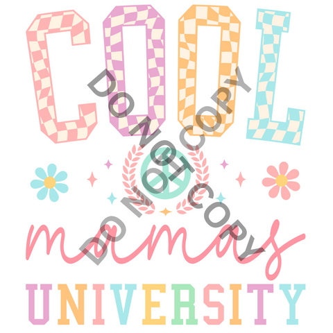 Cool Mamas University DTF Print