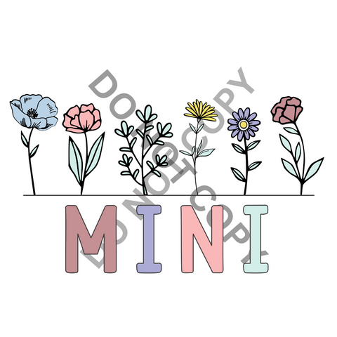 Flower Mini DTF Print