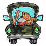 Camo Fishing Truck DTF Print (Personalization is Optional)