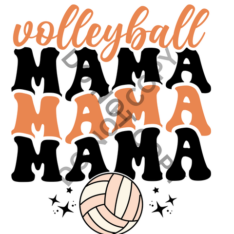 Volleyball MAMA  DTF Print