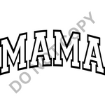 Mama Curved Outline Club DTF Print