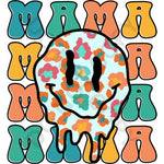 Mama Colorful Smiley DTF Print