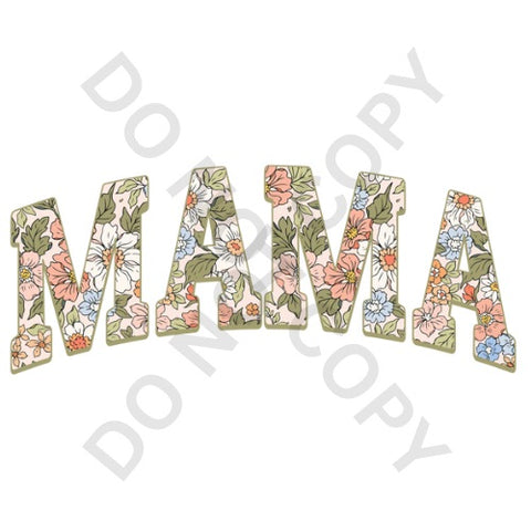 Floral Mama Curved 3 DTF Print