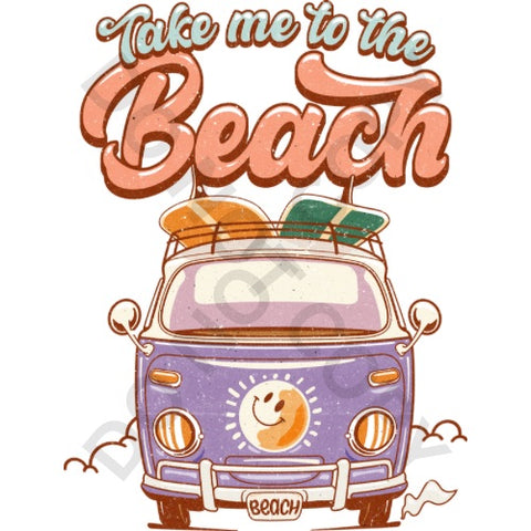 Take Me to the Beach of School DTF Print